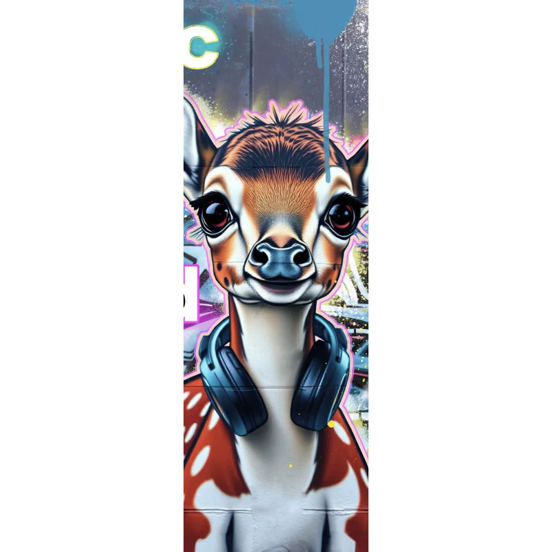 Spannrahmenbild Musik on Bambi Street Art Panorama Hoch