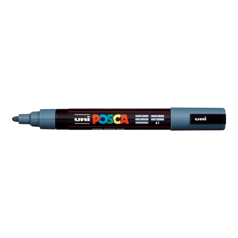 Posca marker PC-5M, 1,8 – 2,5 mm, skrilasto siva