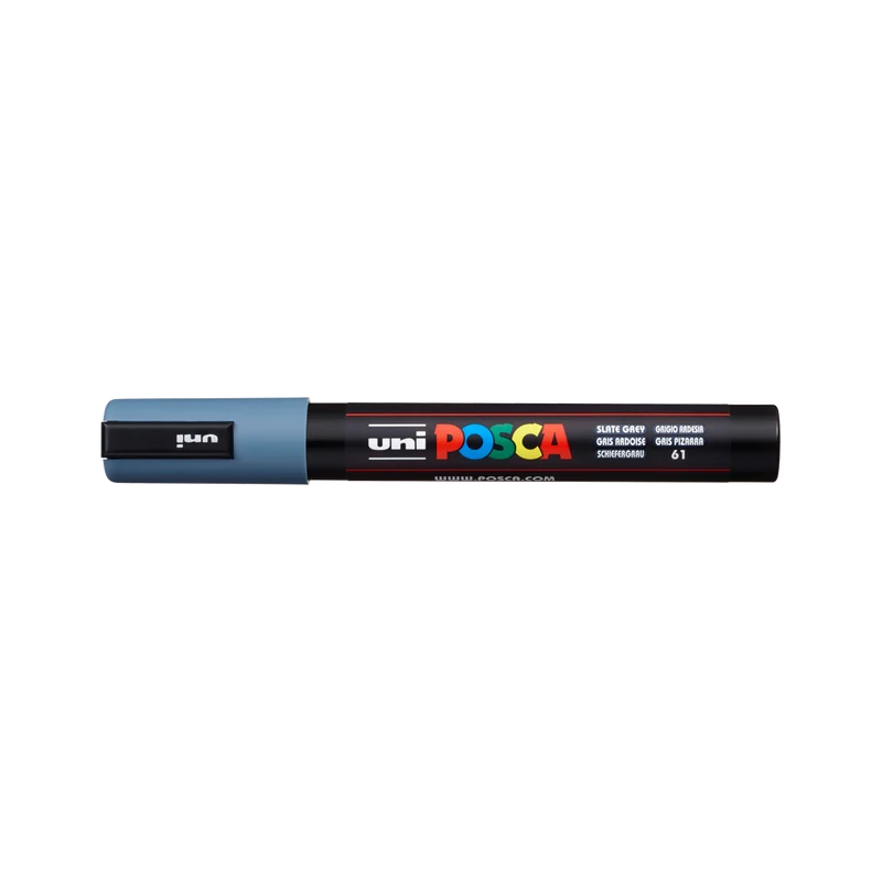 Posca marker PC-5M, 1,8 – 2,5 mm, skrilasto siva