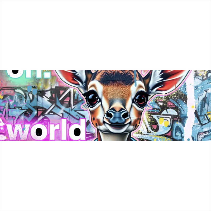 Aluminiumbild Musik on Bambi Street Art Panorama