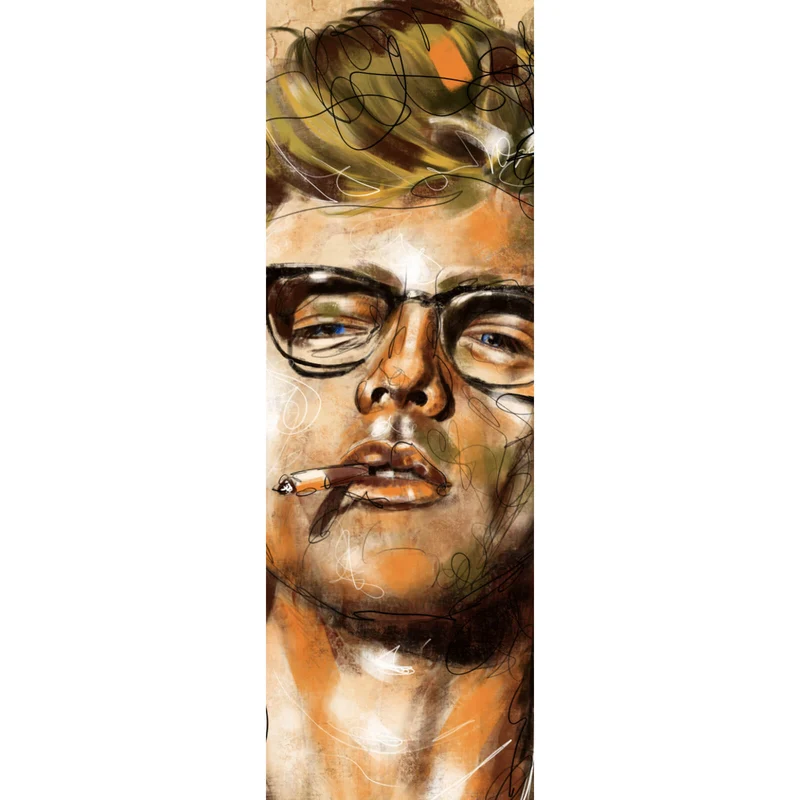 Poster Abstraktes Portrait James Dean Panorama Hoch