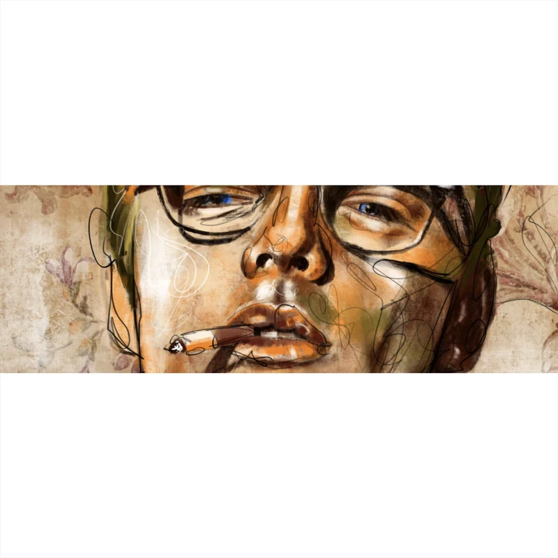 Poster Abstraktes Portrait James Dean Panorama