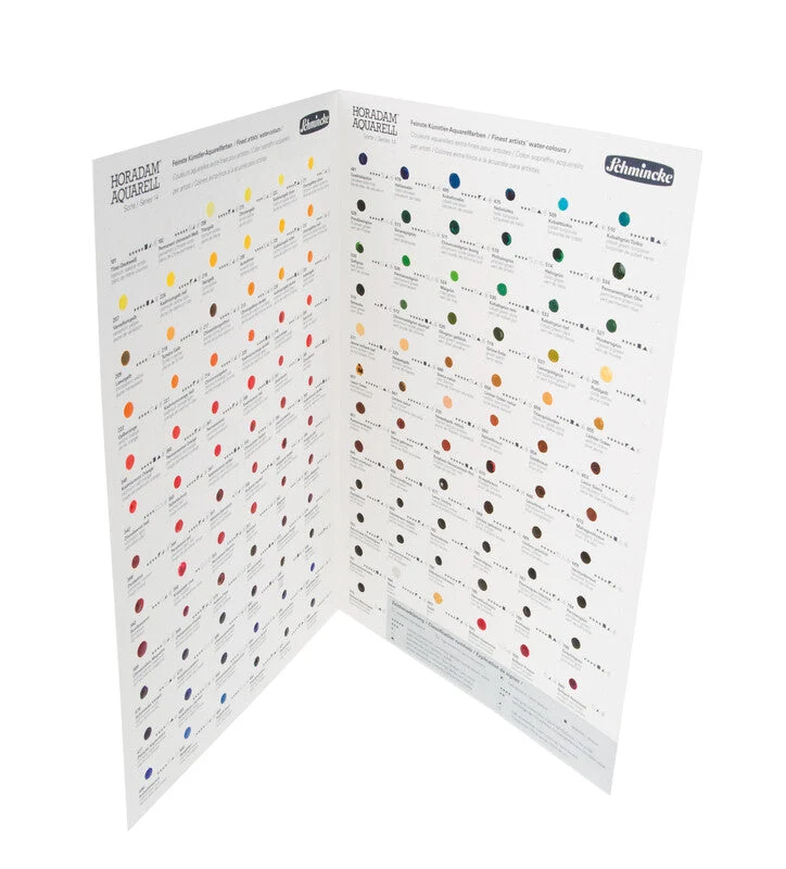 Akvarelna karta s uzorcima Schmincke HORADAM Aquarell Dot Card – 140 boja