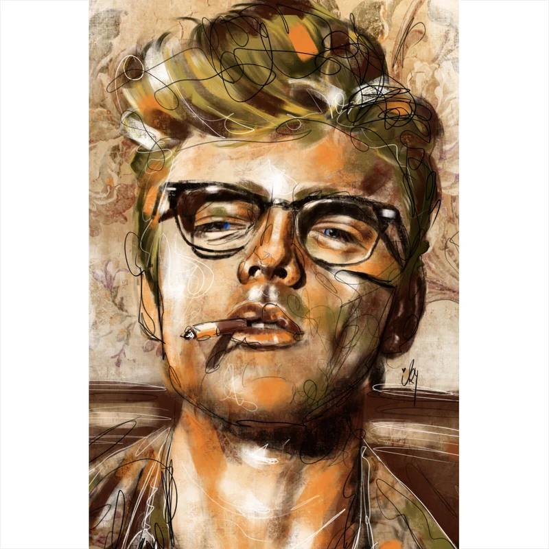 Poster Abstraktes Portrait James Dean Hochformat