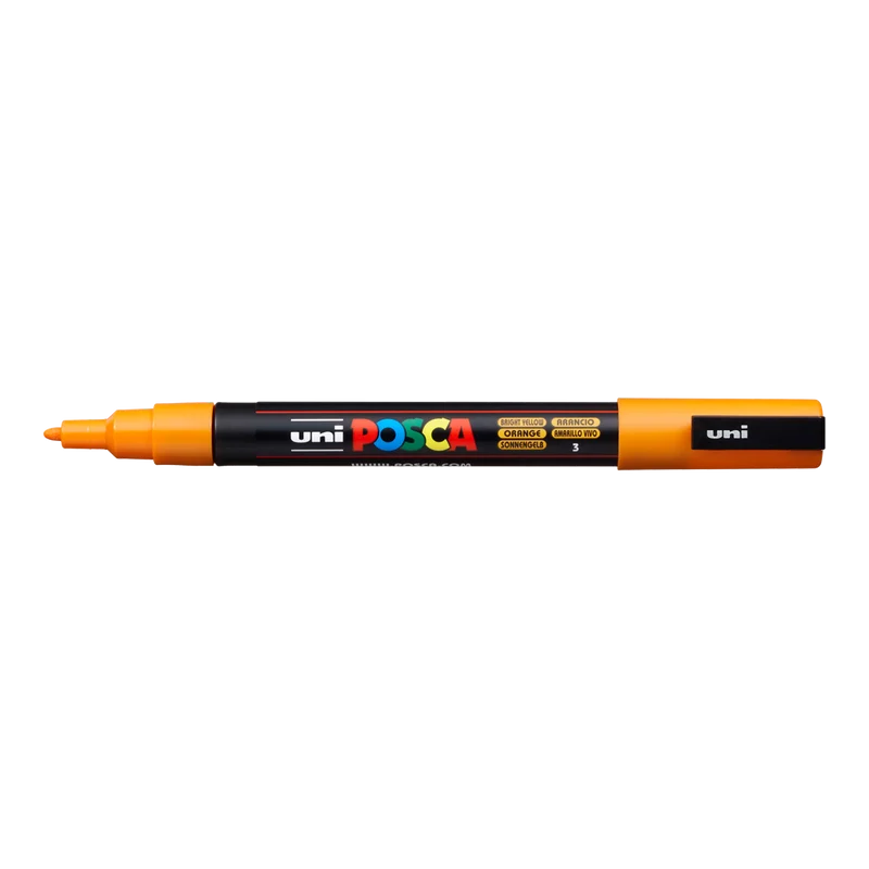 Posca popisovač PC-3M – 0,9 - 1,3 mm, jasne žltá (3)