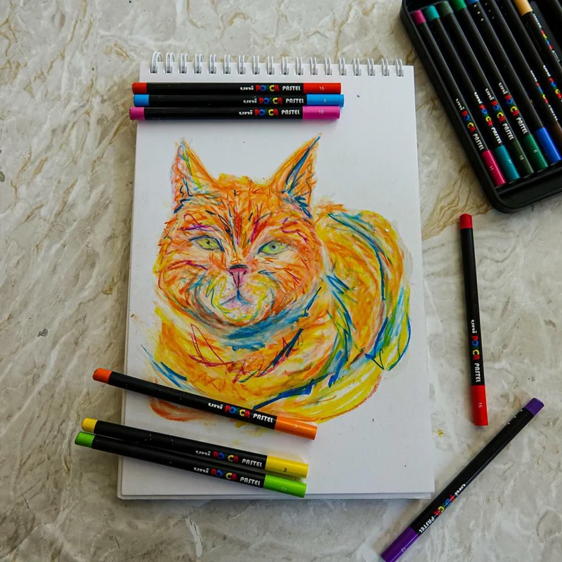 Posca KPA-100 24C κηρομπογιές παστέλ, σετ, διάφορα χρώματα