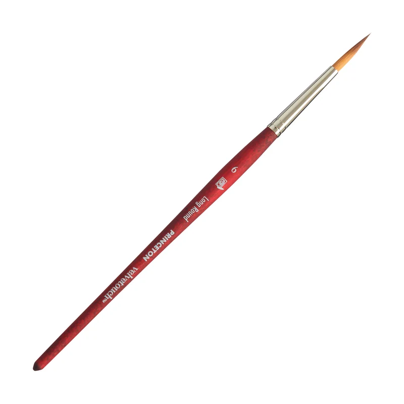 PRINCETON Velvetouch univerzálny okrúhly štetec Long Round s krátkou rúčkou