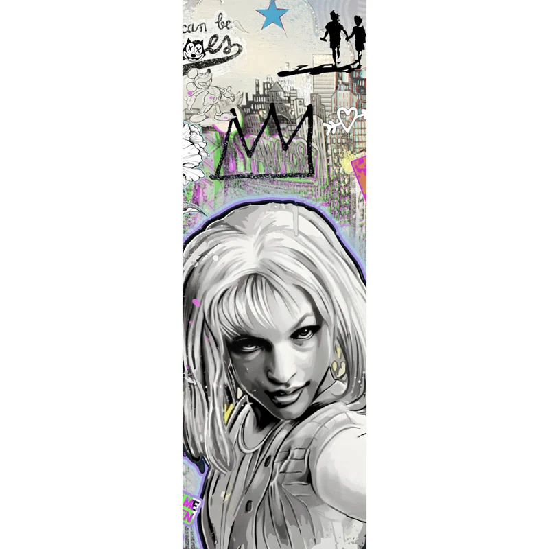 Aluminiumbild 5th Element Pop Art Graffiti Panorama Hoch