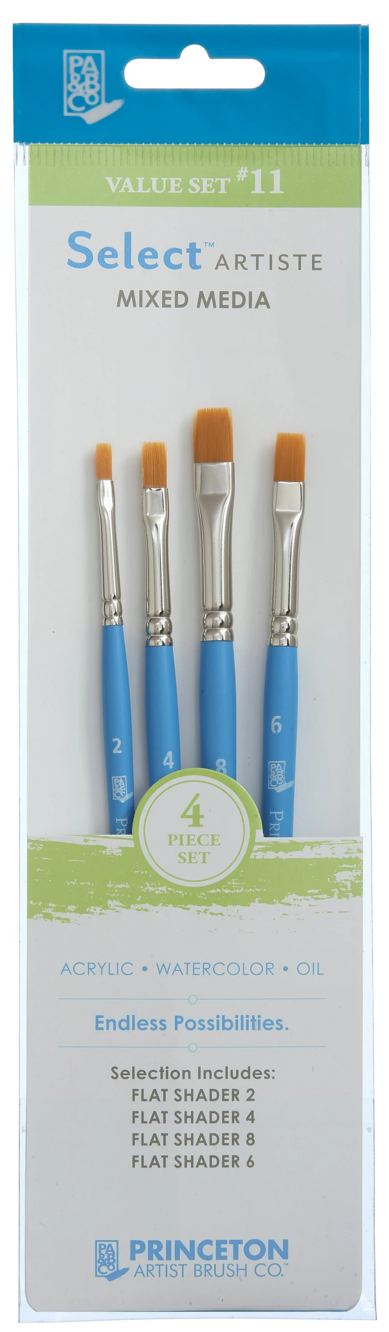 Set ploščatih čopičev PRINCETON Select – 4 kosi