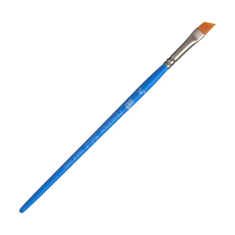 Šikmý syntetický umelecký štetec PRINCETON Select s krátkou rúčkou