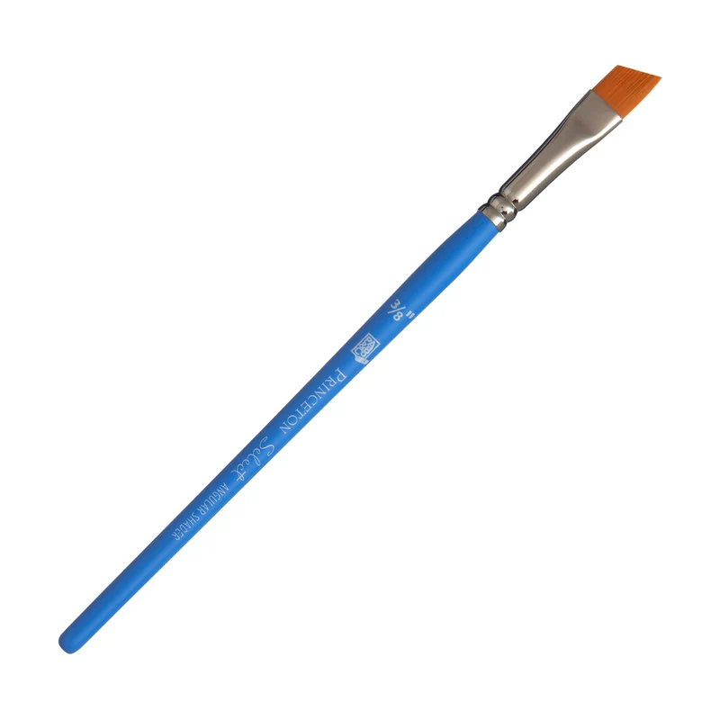 Šikmý syntetický umelecký štetec PRINCETON Select s krátkou rúčkou