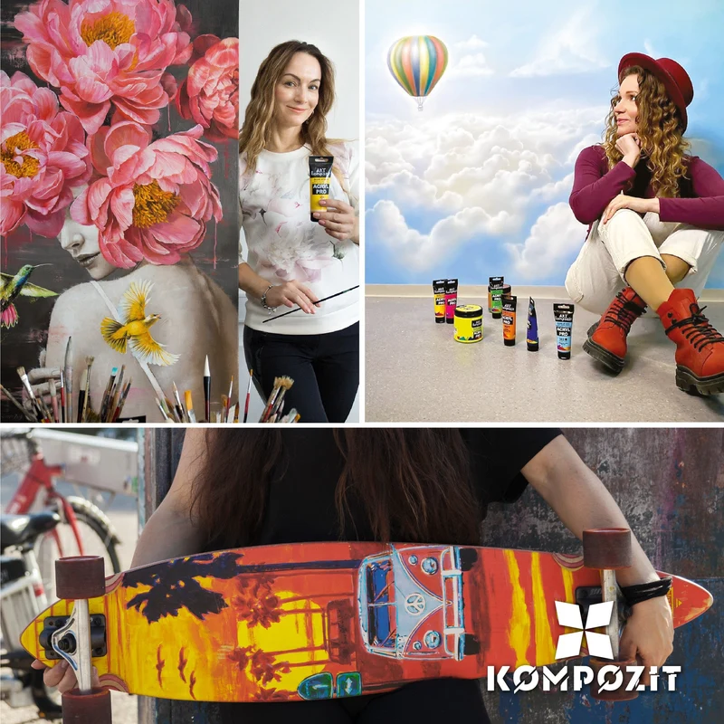 Sada akrylových farieb Kompozit ACRYL PRO BOX 73 x 75 ml