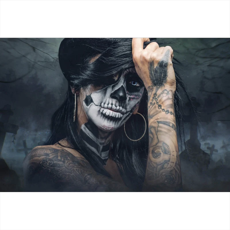 Aluminiumbild gebürstet La Catrina No. 5 Querformat