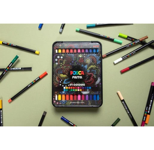Posca KPA-100 24C voštane pastele, set, miks boja