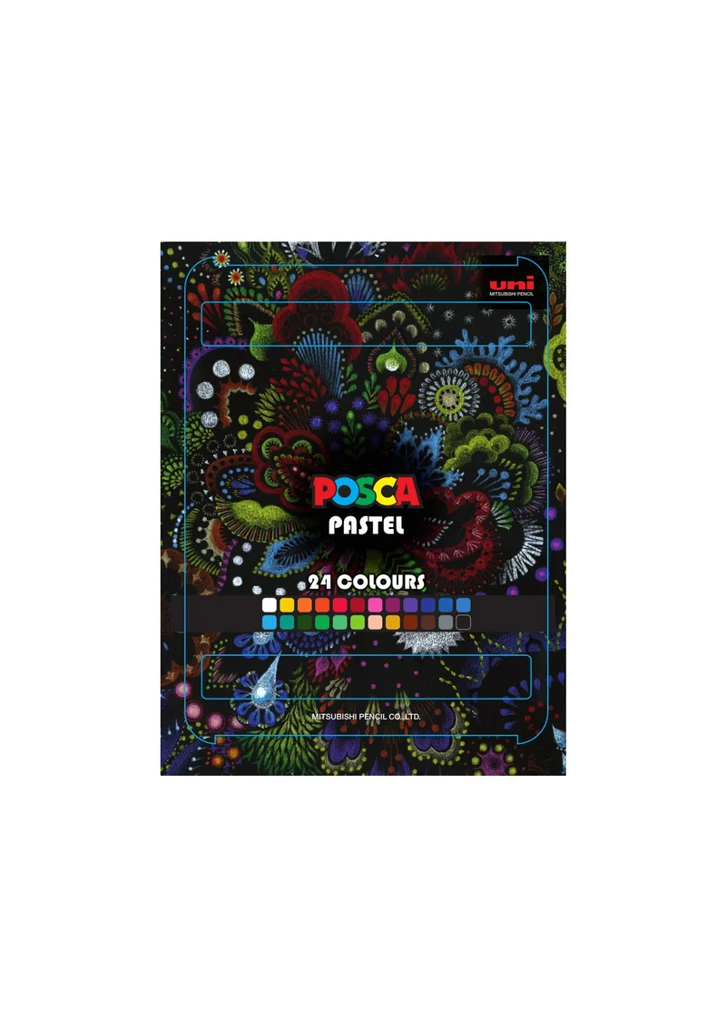 Pastelli a cera Posca KPA-100 24C, set, colori assortiti