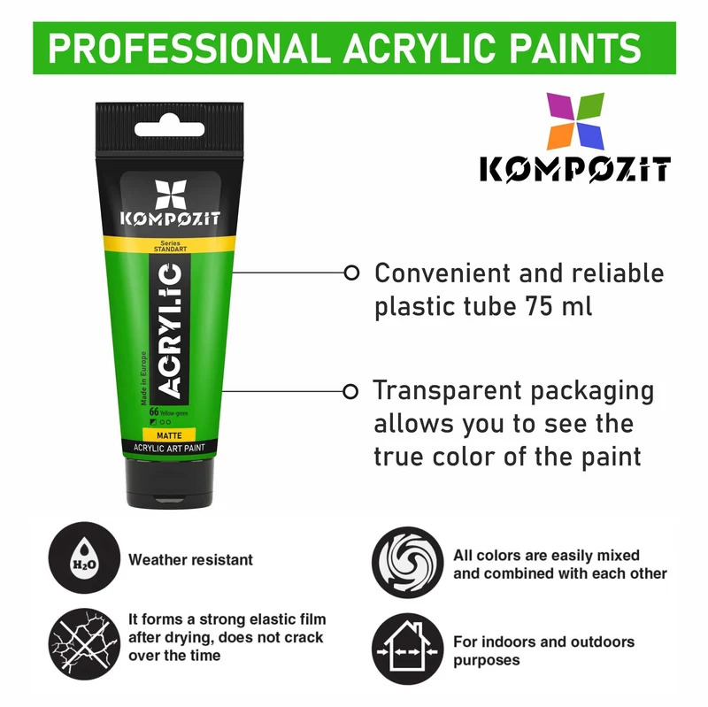 Акрилна боя Kompozit STANDART Fluorescent 75 ml